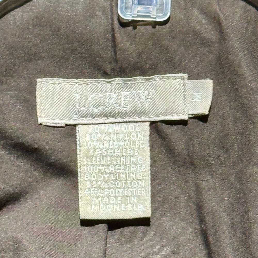 J.Crew Wool Blend Topcoat‎ Pea Coat Button Front Brown Men's Size M